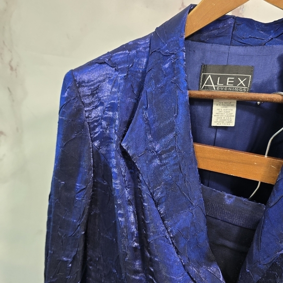 Alex Evenings Skirt Set Womens 6 Small Purple Midi Maxi Jacket Outfit Two Piece - Picture 2 of 15